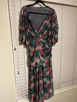Multicolor mesh dress