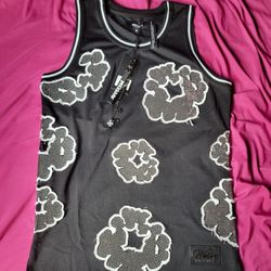 Black & White Cloud Basketball Jersey