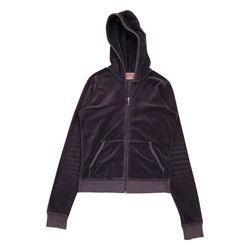 Vintage Juicy Couture Velour Hoodie Jacket Medium M Purple Track Sweatshirt Zip