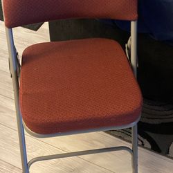 10 Foldable Burgundy Padded Chairs 