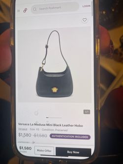 Versace La Medusa Lil Black Leather Hobo must Go!