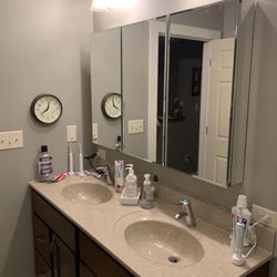 48 in. W x 31 in. H Rectangular Aluminum Cabinet with Mirror