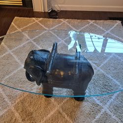 Glass Elephant Coffee Table