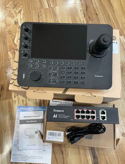 Tenveo PTZ Camera Controller + PoE Switch - New