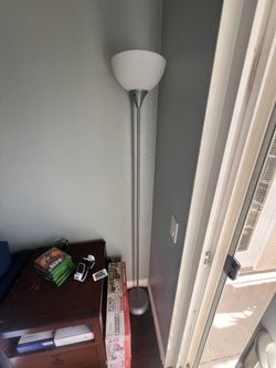 Tall Lamp (Silver & Brown)