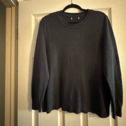 Dark Gray Crewneck Knit Sweater
