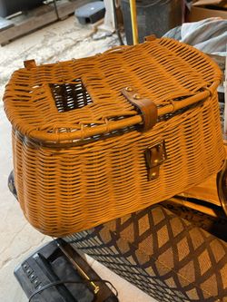Wicker Fish Basket Creel 