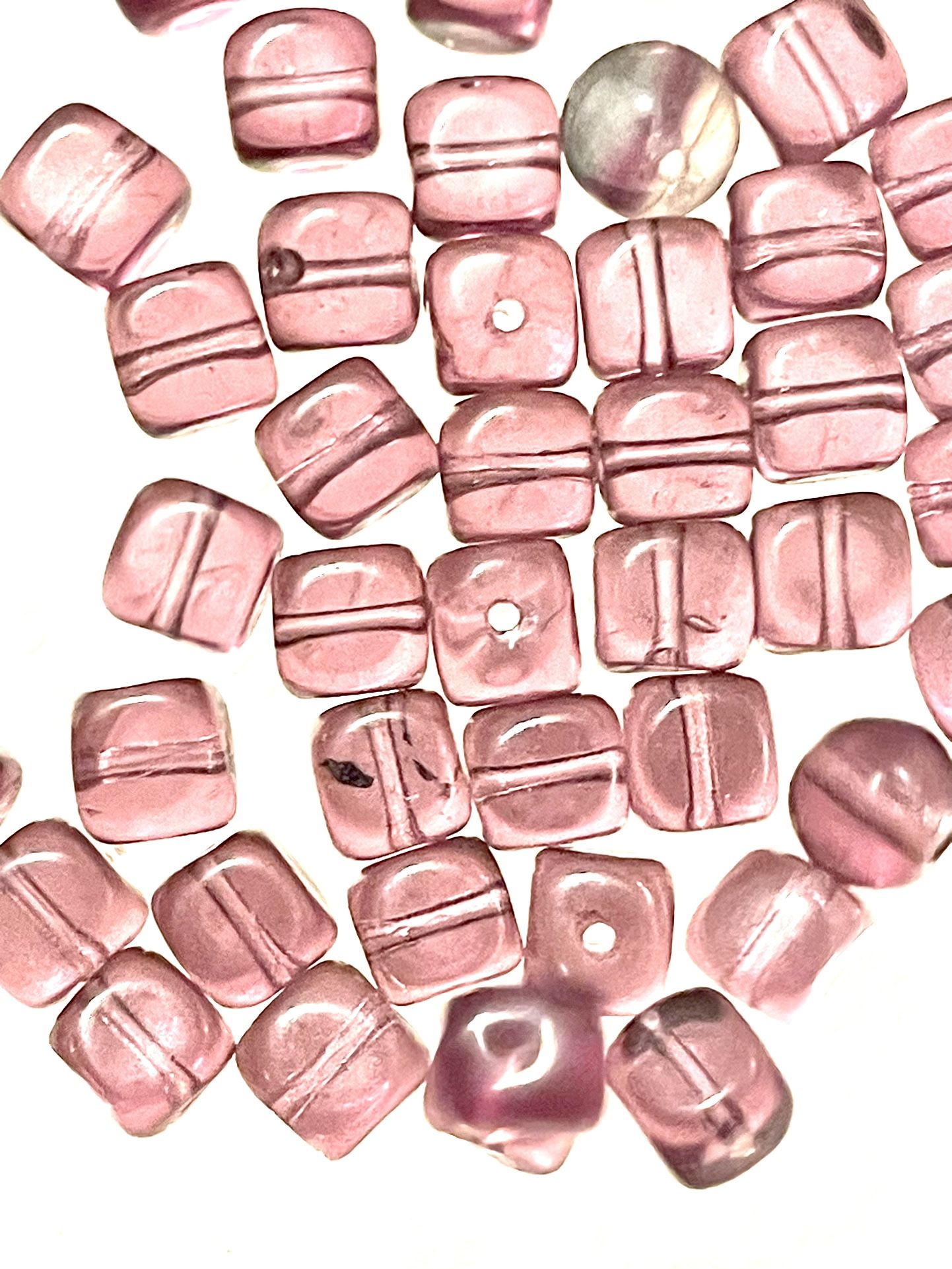 Lot If 45 Amethyst Glass Beads