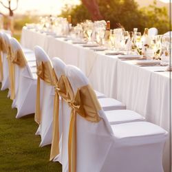 30 PCS White Folding Chair Covers (Jh3050B)