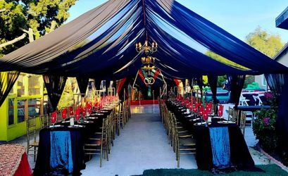 Backdrop and tent decor