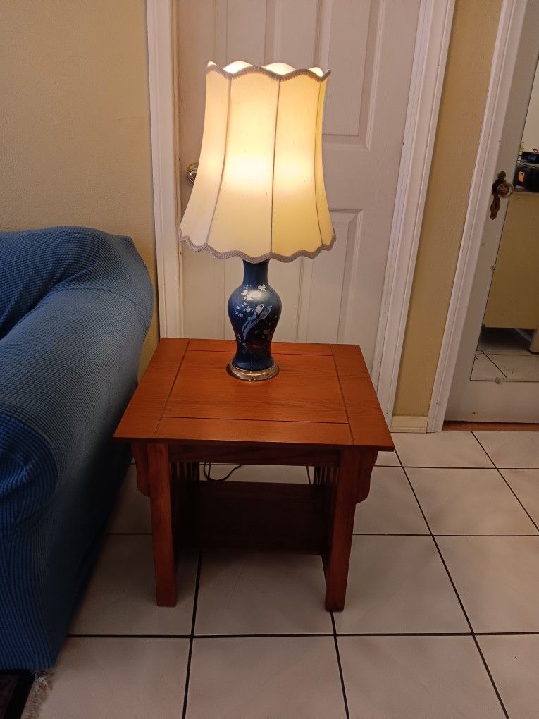 And Table With Shelf.