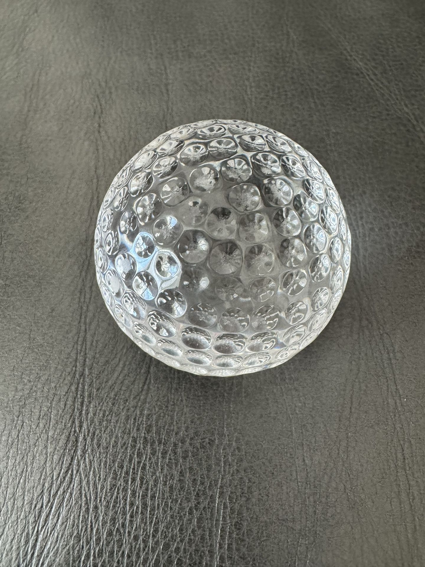 Waterford Signed Crystal Golf Ball paperweight figure 2.5” In great condition