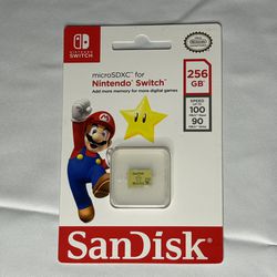 Official SanDisk 256gb Mario Yellow Star Nintendo Switch Memory Card (NEW)