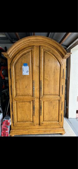 Solid Wood Armoire / Wardrobe Cabinet – Rustic Luxury Look