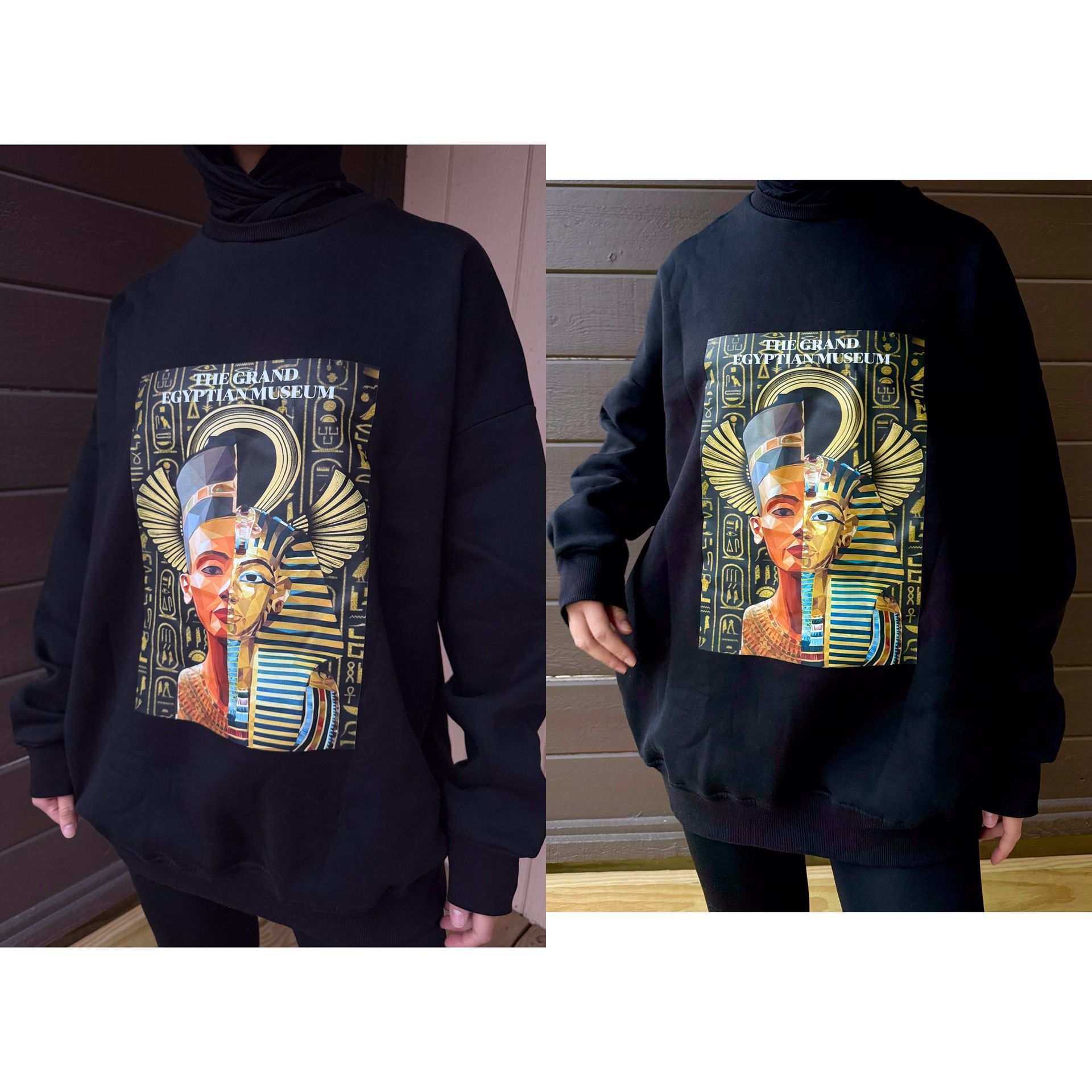 Black Sweater Egyptian Design 