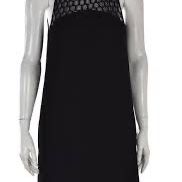 Maje like Dress Size large Black Textured Sheath Sleeveless Above Knee Career 