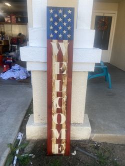 Custom American Welcome Sign