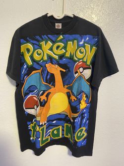 Vintage Pokémon Charizard Flame Porygon AOP All over Print single stitch size Large