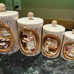 Canister Set 4 Pc Vintage