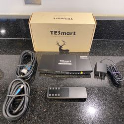 TESmart Two HDMI KVM Switch Connect 2 Computers with 1 Keyboard Mouse & Monitor 