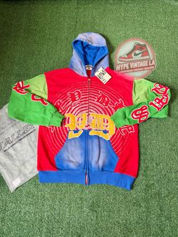 VALE FOREVER VALLEY DREAMS ZIP UP HOODIE MULTI COLOR PATCHWORK