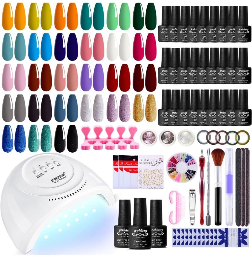 27 Colors Gel Nail Polish Kit with U V Light