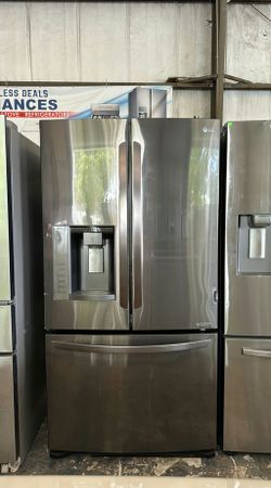 LG 3-Door Refrigerator (French Door Fridge) Stainless Steel - Water Dispenser, LED Lighting