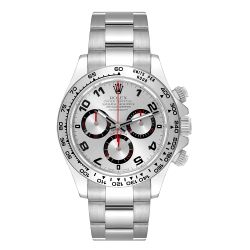 *2008 Men's Rolex 40mm Daytona - 18K White Gold Watch with Silver Chronograph Dial. (Pre-Owned Box/Paper 116509)