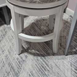 Beautiful Solid Wood Swivel Stool with Muted Colors, Sure To Go With Any Decor