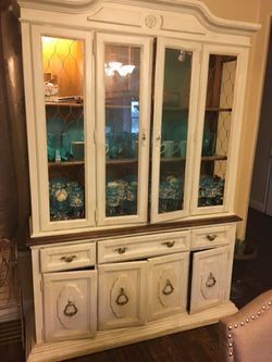 China cabinet painted white