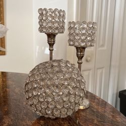 Glass Candle Holder And Center Piece 