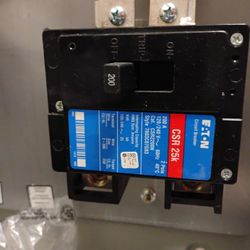 Eaton 200 Amp Breaker  And Transfer Switch For Whole House Generator