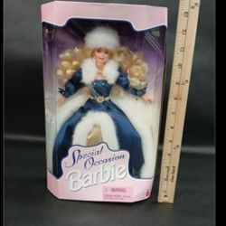 Vintage Mattel Barbie 1996 Special Occasion Blue Gown