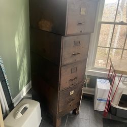 Vintage metal filing cabinet
