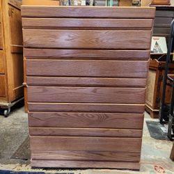 Modern Oak Tall Dresser