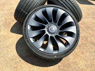 4X FRONTS - 2025 Tesla 21" Wheels Tires OEM Model Y Performance MICHELIN 100% 255/35/21