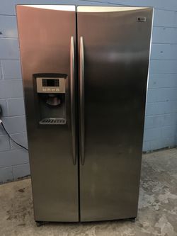 GE Profile Stainless Steel Side By Side Refrigerator With 120 Day Warranty