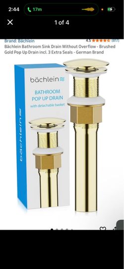 Bächlein Brushed Gold Pop Up Bathroom Sink Drain