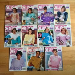 Lot of 11 Machine Knitting Chic Magazines 