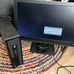 HP Elite desk 800 G1 processor wish windows 10 and Dell monitor