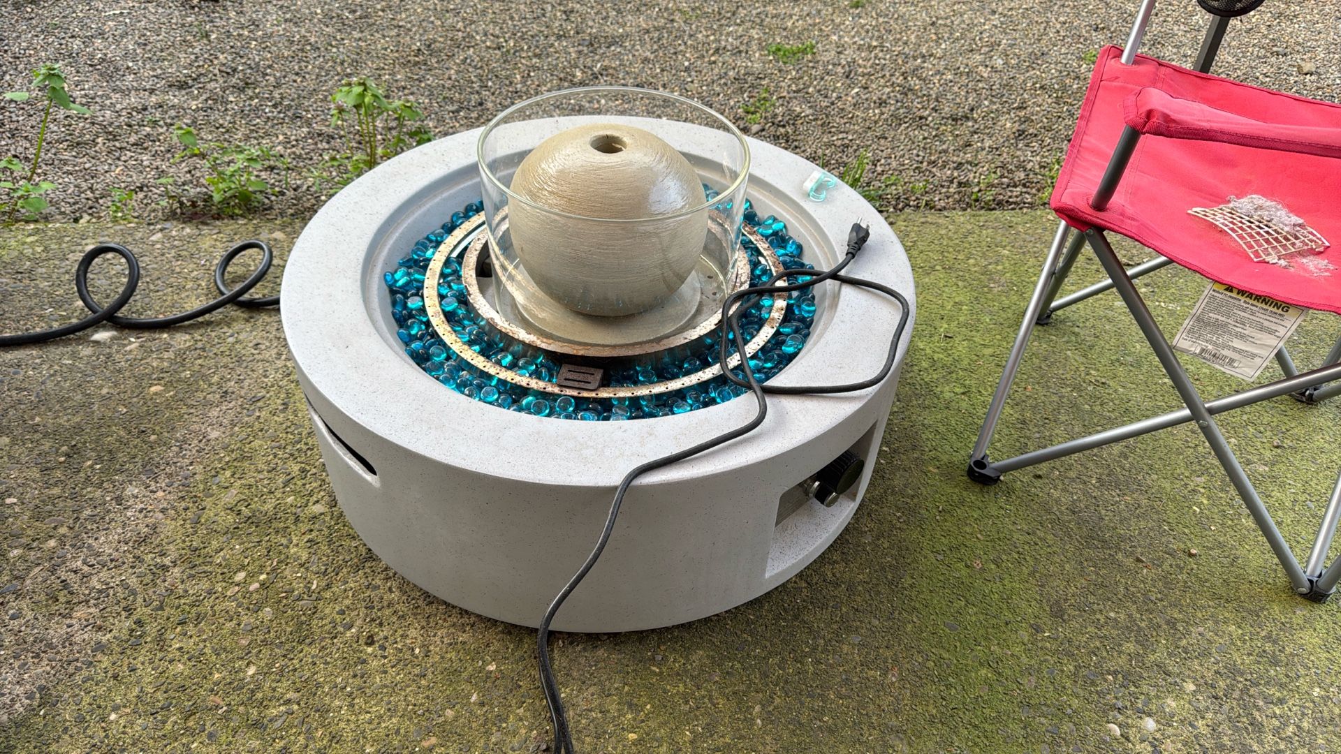 Propane Fire Pit & Water Fountain