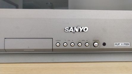 Sanyo TV. With remote and converter box. Works great.