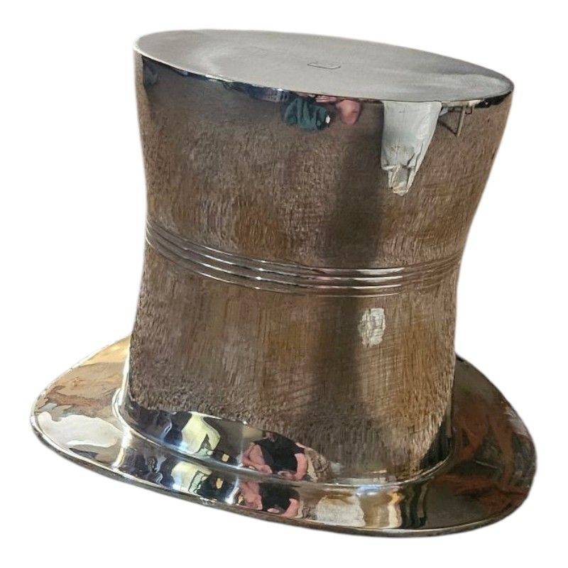 Solid Silver Top Hat Ice Bucket