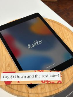Apple IPad 5th Gen Tablet - Pay $1 To Take It Home Today and pay the rest later.