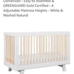 Babyletto Hudson 3-in-1 Convertible Baby Crib with Wooden Toddler Bed & Daybed Conversion