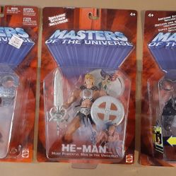 Masters of the Universe early 2000's He-Man rare figure lot of (3) Moving Sale!