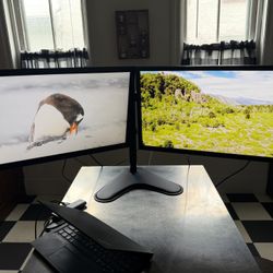 Acer/Asus 24” Monitors w/ stand, Hdmi, power cables 