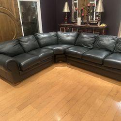 Leather L Shaped Couch 