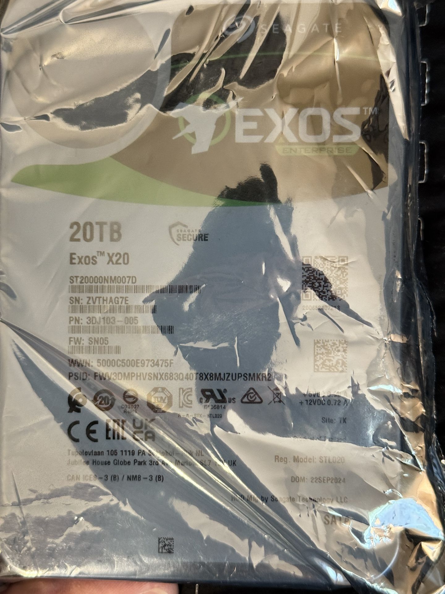 SEAGATE 20TB Internal Hard Drive