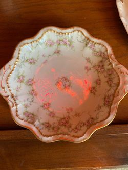 Theodore  Haviland Antique Porcelain Dish with Floral Pattern